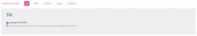 Configuration SSL du site